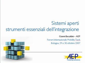 Sistemi aperti, strumento essenziale dell’integrazione