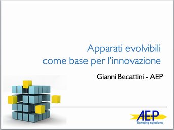Apparati evolvibili come base per l’innovazione